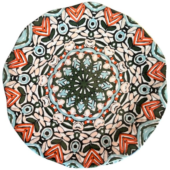 6 OPALHOUSE Melamine Dinner Plates, Retired Abstract Pattern, EUC 10.5" Diameter - Picture 1 of 10